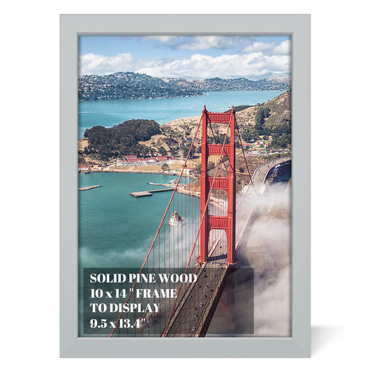 10x14 inch Wood Picture Frames for Wall Hanging,Diamond Painting Frames Rectangle Baby Scan Picture Frame for Family Walls Decoration,Anniversary,Wedding,Christmas,Halloween,Shower,Certificate (Gray)