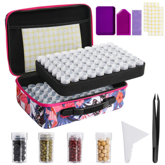 gzmwj Seed Storage Organizer 140 Slots Seed Organizer Storage Box, Portable Seed Packet Organizer Box with Zipper Bag, Labels, Sorting Tray, Garden Seed Storage Container for Flower Plants