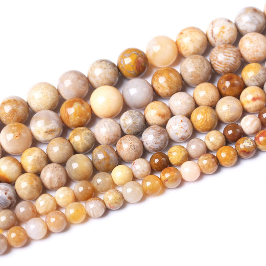 10MM Coral Jade Round Loose Beads Natural Gem Beads Crystal Energy Stone Beads for Jewelry Making DIY Bracelet Necklace