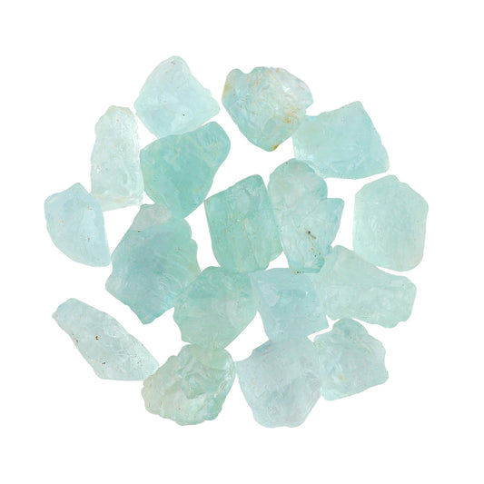 CRYSTALIS Wholesale 100 carats Natural Sea Aquamarine, Loose Gemstone Bulk Rough Jewelry Making Supply, Chakra & Healing Raw Stones, Wire Wrapping, DIY, Gem Collection