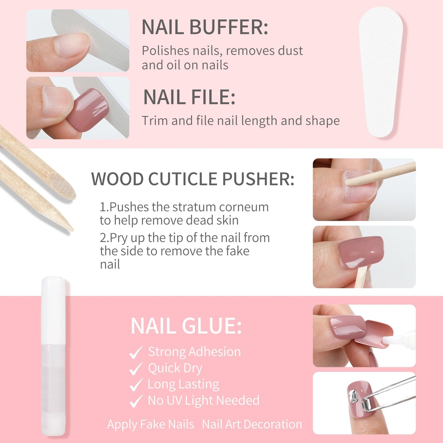 Navy Blue Cat Eyes Press On Nails,12 Sizes-24 Pcs Soft Gel Blue Long Coffin Fake Nails Kit with Nail Glue, Natural Reusable Stick On False Nails for Women and Girls SK1050