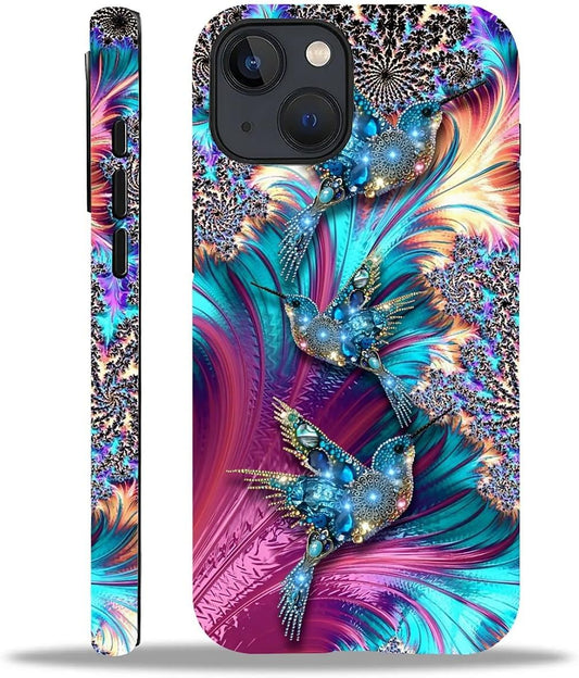 AshaPro 13 2-in-1 13 6.1inch for iPhone Case with Glossy All Inclusive Anti Fall Doublelayer Protection Soft TPU+PC