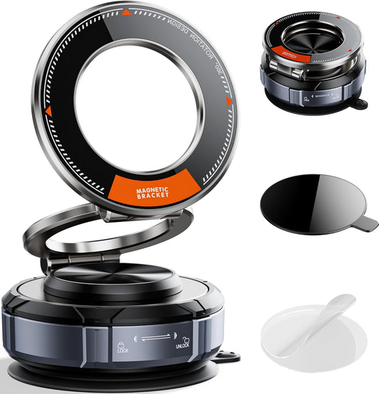 BOCLOUD 360 98 LBS 16 15 14 13 12 Upgraded Suction Cup Phone Mount Zinc Alloy Phone Stand Vacuum Magnetic Car Holder