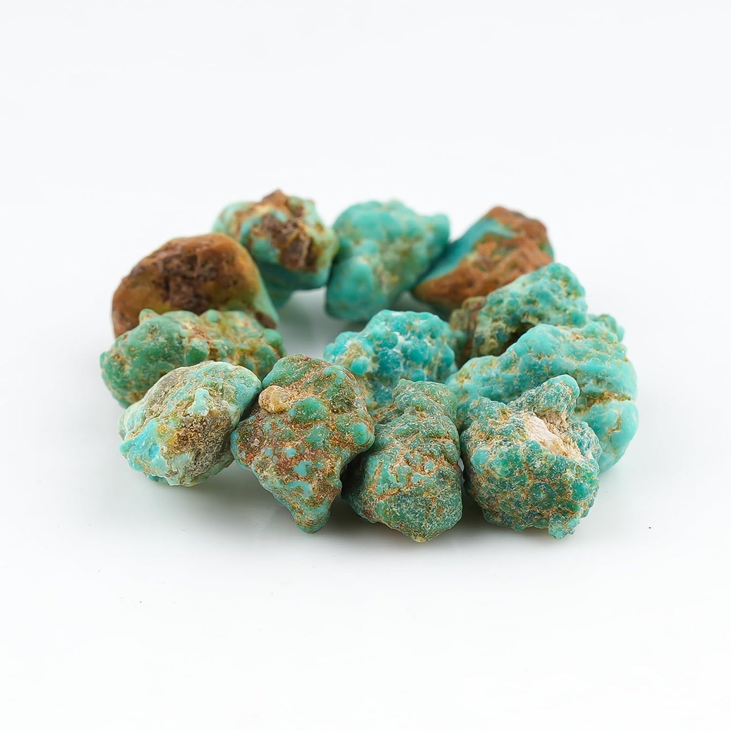 ColouredRocks 30 carats. Tibetan Turquoise Crystals, Raw Stones, Rough Gemstones, Jewelry Making Supply, Cabbing, Polishing, Cutting, DIY, Crafts (12pcs) (5-8mm)