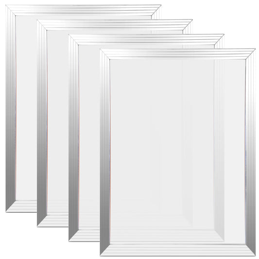 Caydo 4 Piece Silk Screen Printing Frames, 10 x 14 Inch Aluminum Screen Printing Screens with 110 White Mesh for Printing Lovers