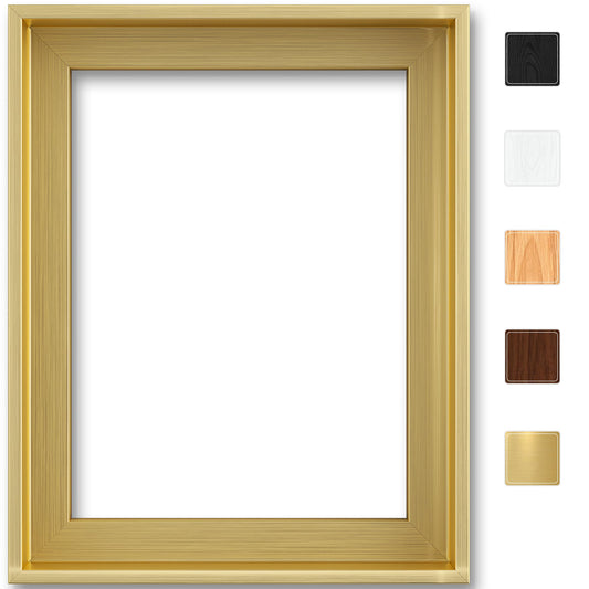 Canvas Floater Frame for Finished Canvas Art, 1.25" Deep Floating Shadow Gap Design, Floating Frame for Canvas Art, Modern Gallery Style Wall Decor, Hardware Included (Champagne Gold, 11x14)
