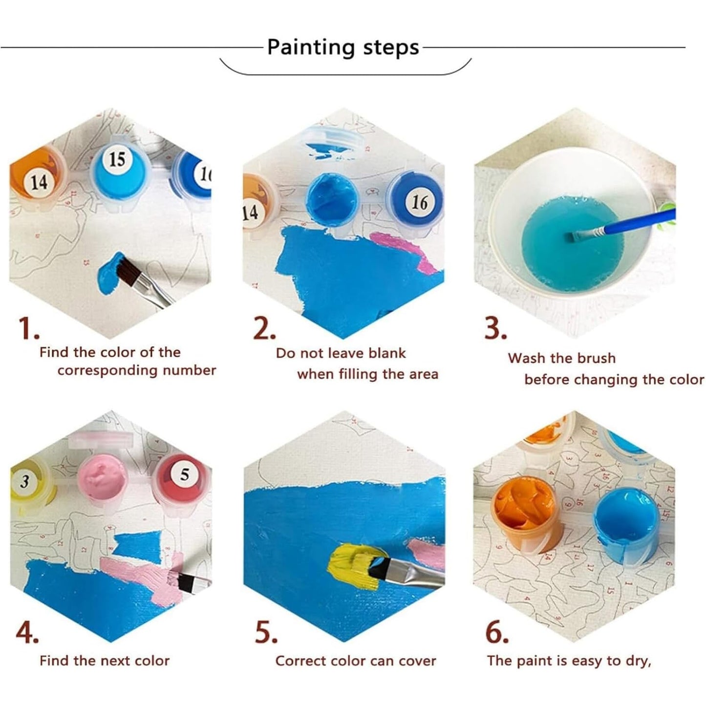 obterie 4 Pack Framed Paint by Numbers Kit for Adults Beginner Canvas Painting by Numbers for Adults Landscapes Easy Adult Paint by Number Kits with Frame City Watercolor Painting by Number 8x12 Inch