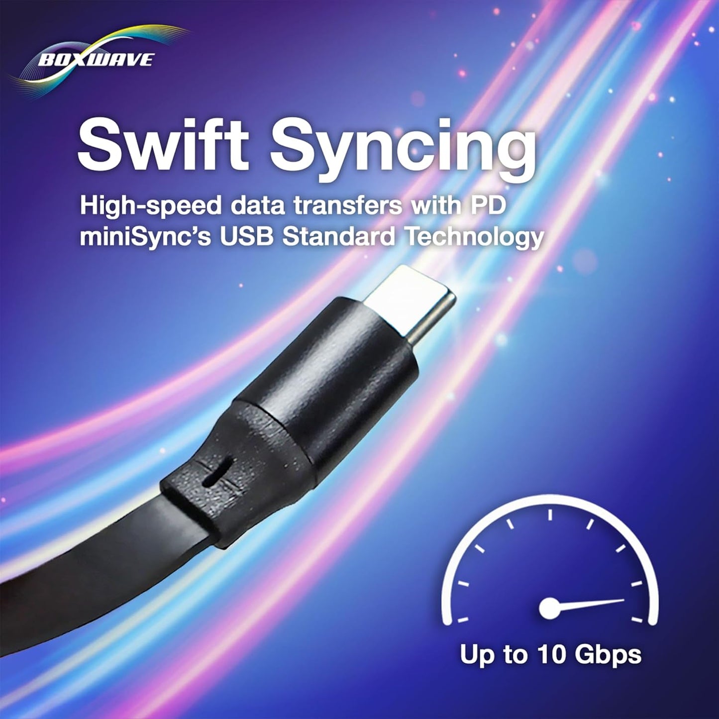 BoxWave MP3 W02 (240W), 240W Cable Compatible with Benjie Player - PD miniSync Retractable PD Portable USB Type-C Cable