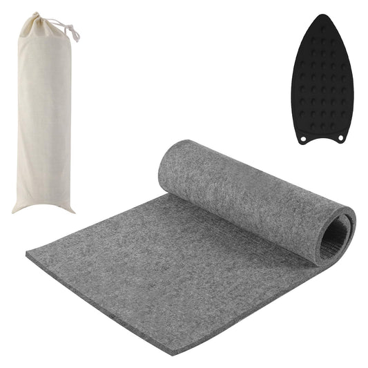 AiVeUao Wool Pressing Mat for Quilting, 24" X 17" Portable Felted Wool Ironing Mat, Quilting Ironing Pad for Quilter, Sewing, Quilting Supplies