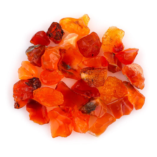 CRYSTALIS Wholesale 50 carats Natural Fire Opal, Loose Gemstone Bulk Rough Jewelry Making Supply, Chakra & Healing Raw Stones, Wire Wrapping, DIY, Gem Collection