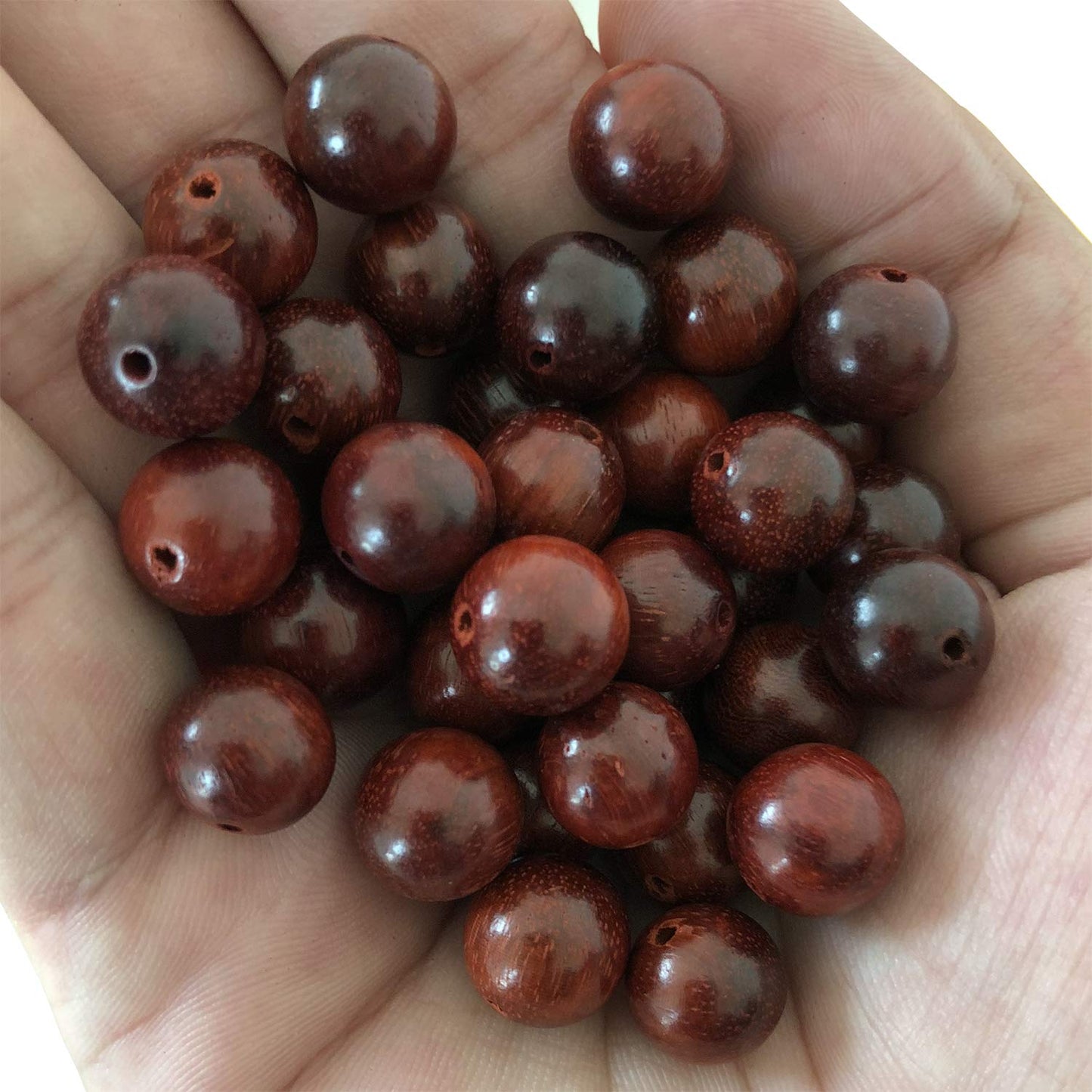 CarpenterC 500pcs 8mm Gorgeous Natural Round Polished Rosewood Loose Beads for Jewelry Making DIY Handmade Crafts