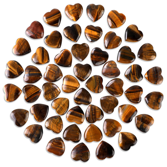 Gerrii 50 Pcs Heart Healing Stone Bulk Quartz Heart Inspirational Stones Gift for Women Love Pocket Polished Natural Energy Balancing Meditation 0.8 Inch(Amber)