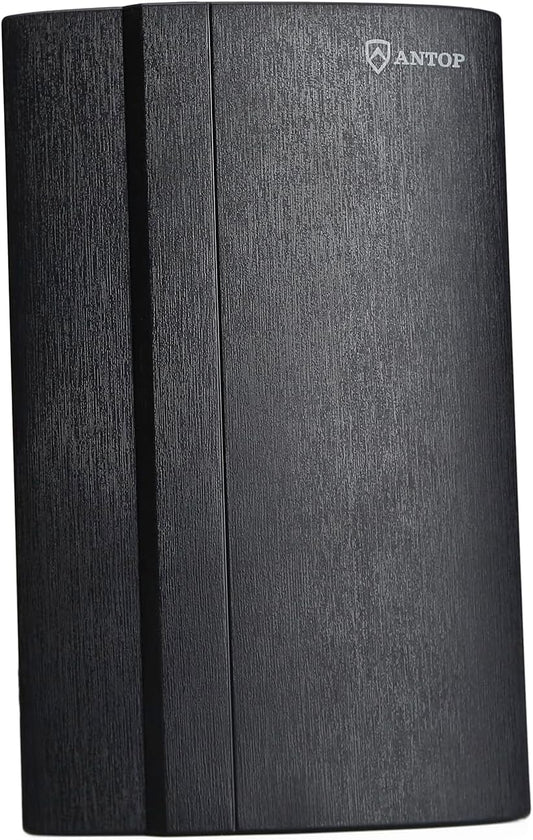 ANTOP 50 FM Antenna, Low Noise Amplified Digital AM/FM Indoor Radio Antenna, Suitable for Home Stereo Receivers, Miles