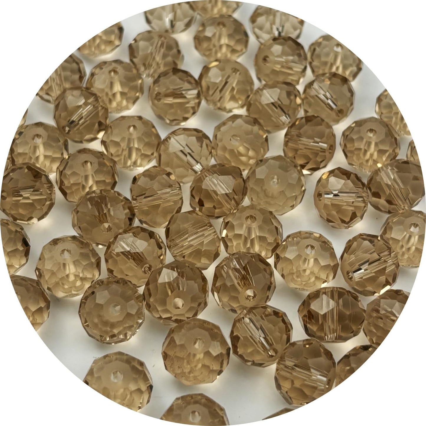 YUEXIGO 500pcs 4mm Crystal Glass Beads for Jewelry Making, Faceted Rondelle Glass Spacer Beads for Wind Chimes Bracelet Earring Necklace DIY Craft(Champagne)