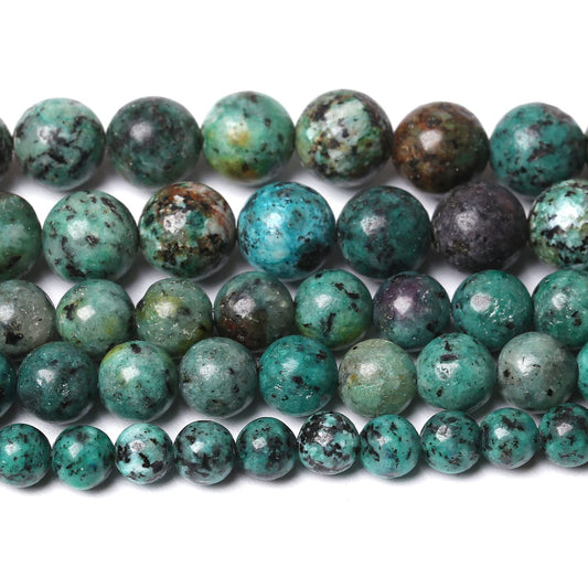 10MM 38PCS Natural Stone African Turquoise Loose Beads for Jewelry Making DIY Bracelet