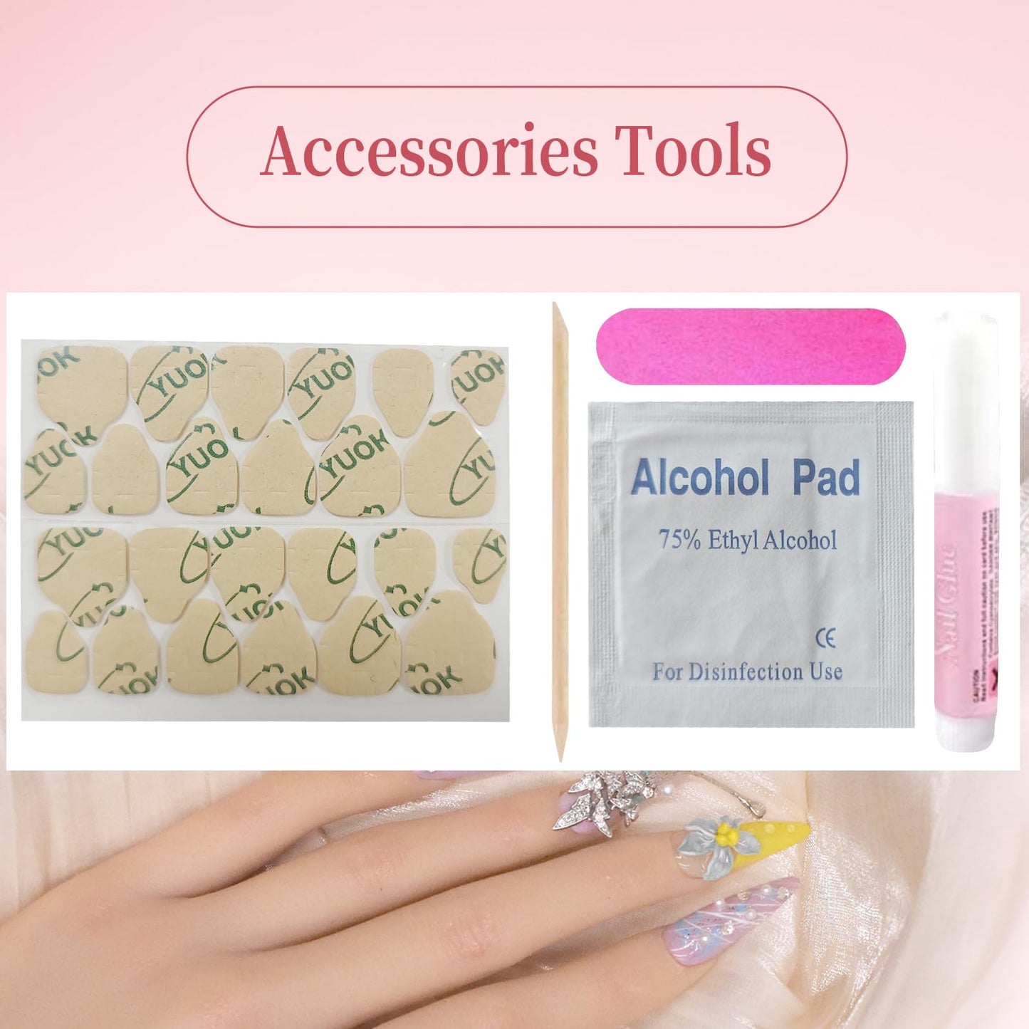 Press on Nails Handmade Nails 10Pcs Black Cartoon Cute Manual Press on Nails with Ring for Women Party Holiday Photo 33mm Long Size L
