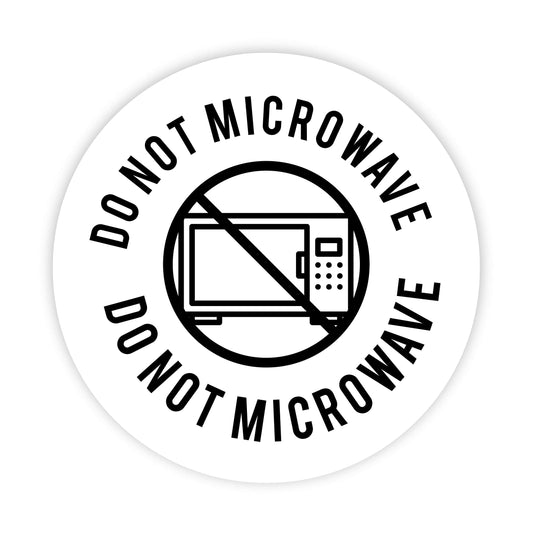 Andaz Press Round Small Business Sticker Labels, 120-Pack, Do Not Microwave, Packaging Stickers