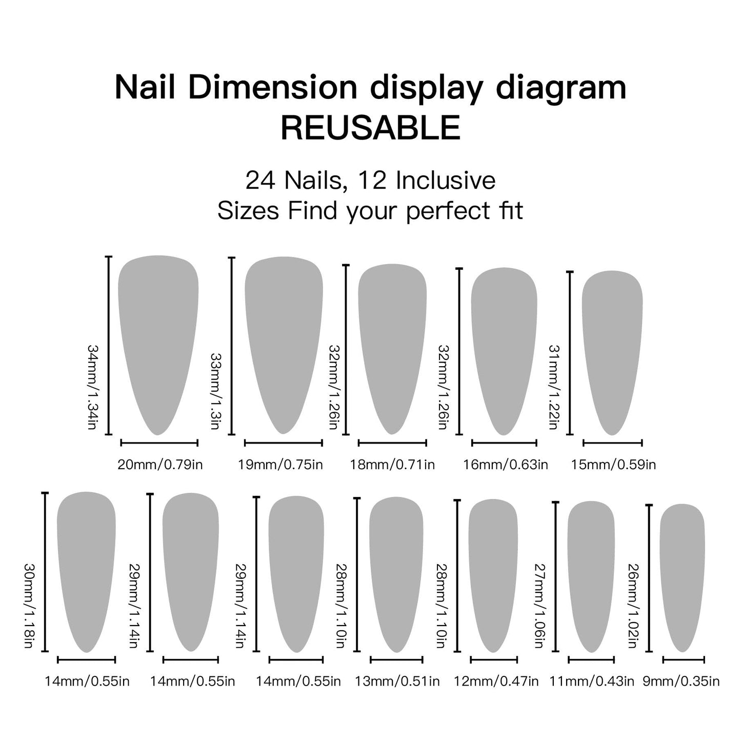 RUOKEXIN Long Press on Nails Almond Fake Nails French Tip False Nails with 3D Silver Glitter Designs Stiletto Nail Press ons Sparkly Artificial Nails for Women 24Pcs