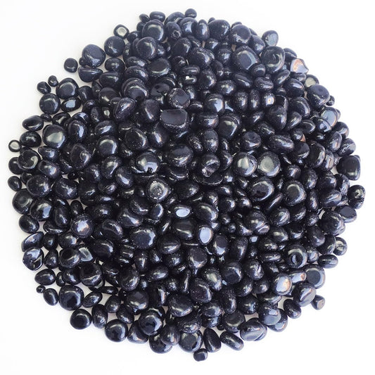 XMHOME 3 Pounds Black Obsidian Polished Stones - Natural Tumbled Gemstones for Vase Filler, Protection, and Jewelry Making