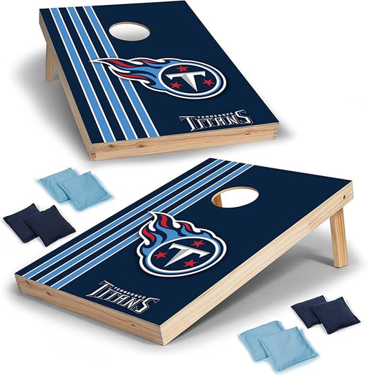 NFL 2' x 3' Solid Wood Cornhole Set with Direct Print HD Team Graphics – Great Gift for Any Football Fan! Bean Bag Toss Family Outdoor Games