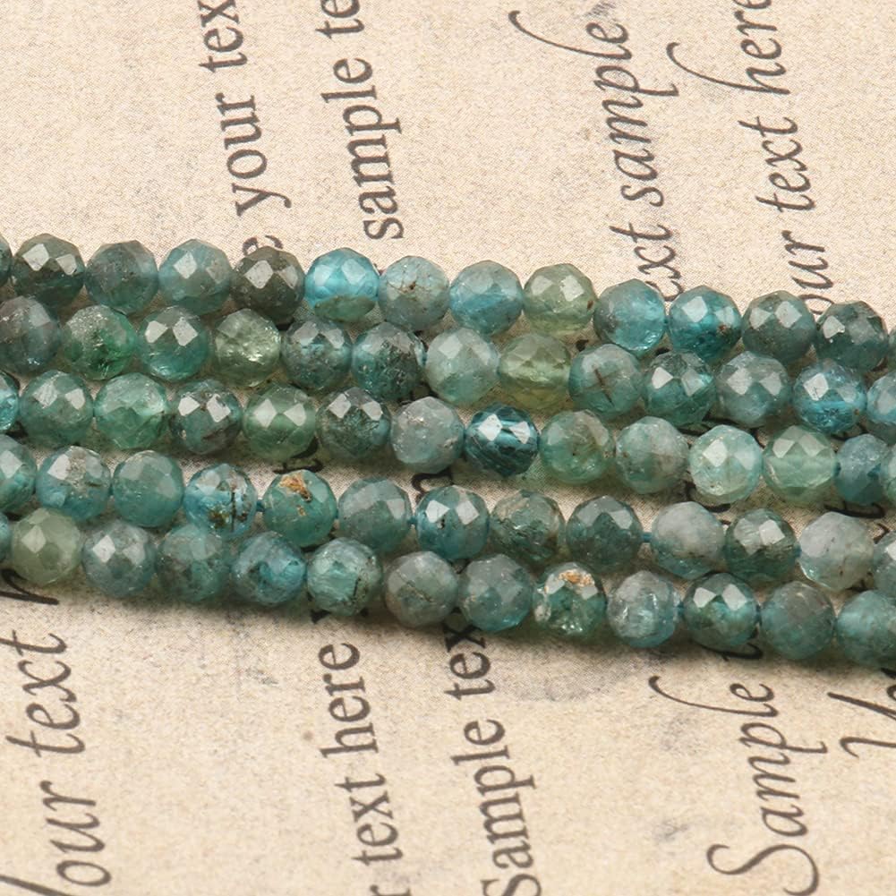 Song Xi 180pcs 2mm Natural Kyanite Gemstone Beads Faceted Round Loose Stone Beads for Jewelry Making (1 Strand)