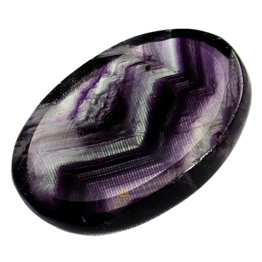 Anaya Agate Fluorite Worry Stones Certified Crystal Thumb Worry Stone for Anguish, Relaxing and Soothing Balance Stones for Meditation, Stress Relief Crystals and Healing Stones for Men, Women