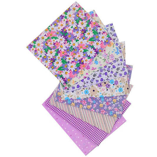 ARUDYREV 32Pcs 10x10Inch Sewing Supplies Purple Fabric By The Yard,Pink Canvas Patches