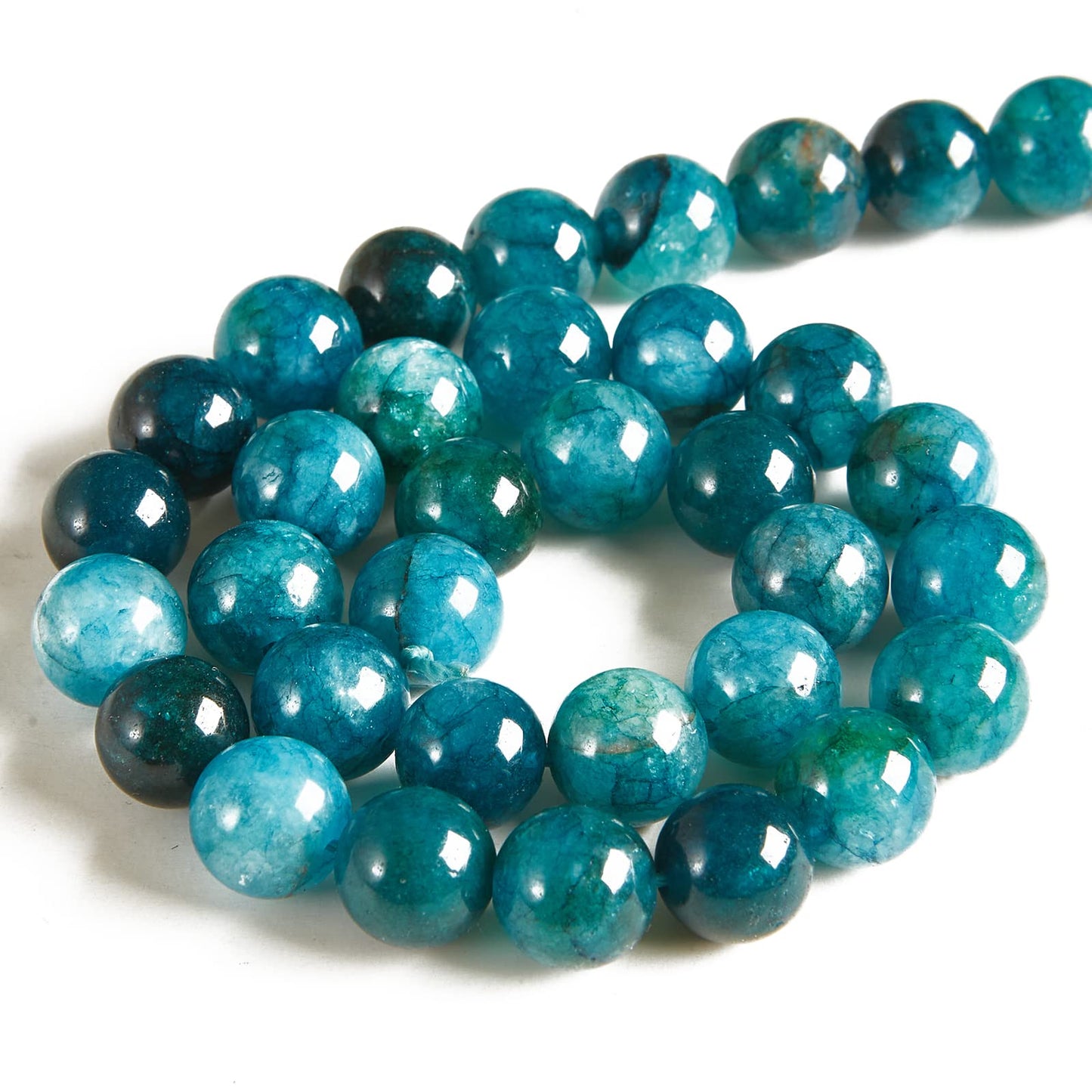 100pcs 10mm Apatite Beads Natural Gemstone Beads Round Loose Beads for Jewelry Making
