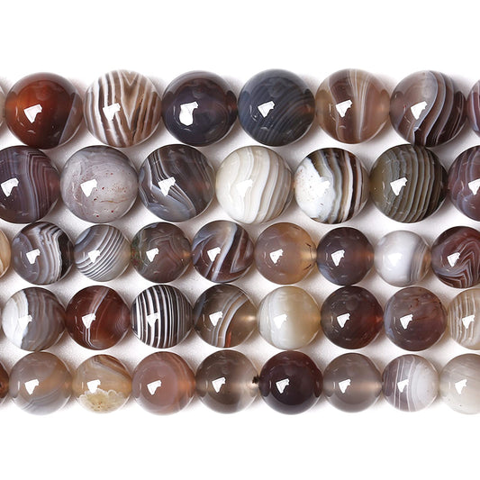 12MM 32PCS Natural Gemstone Stone Botswana Sardonyx Agate Beads for Jewelry Making DIY Bracelet
