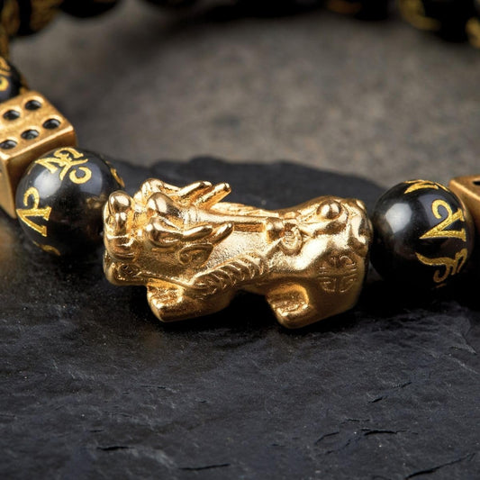 Buddha & Karma Debt Relief & Gambling Luck Pi Xiu/Pi Yao Bracelet – Feng Shui Lucky Charm for Wealth, Protection & Prosperity – Energy Healing Jewelry for Men & Women