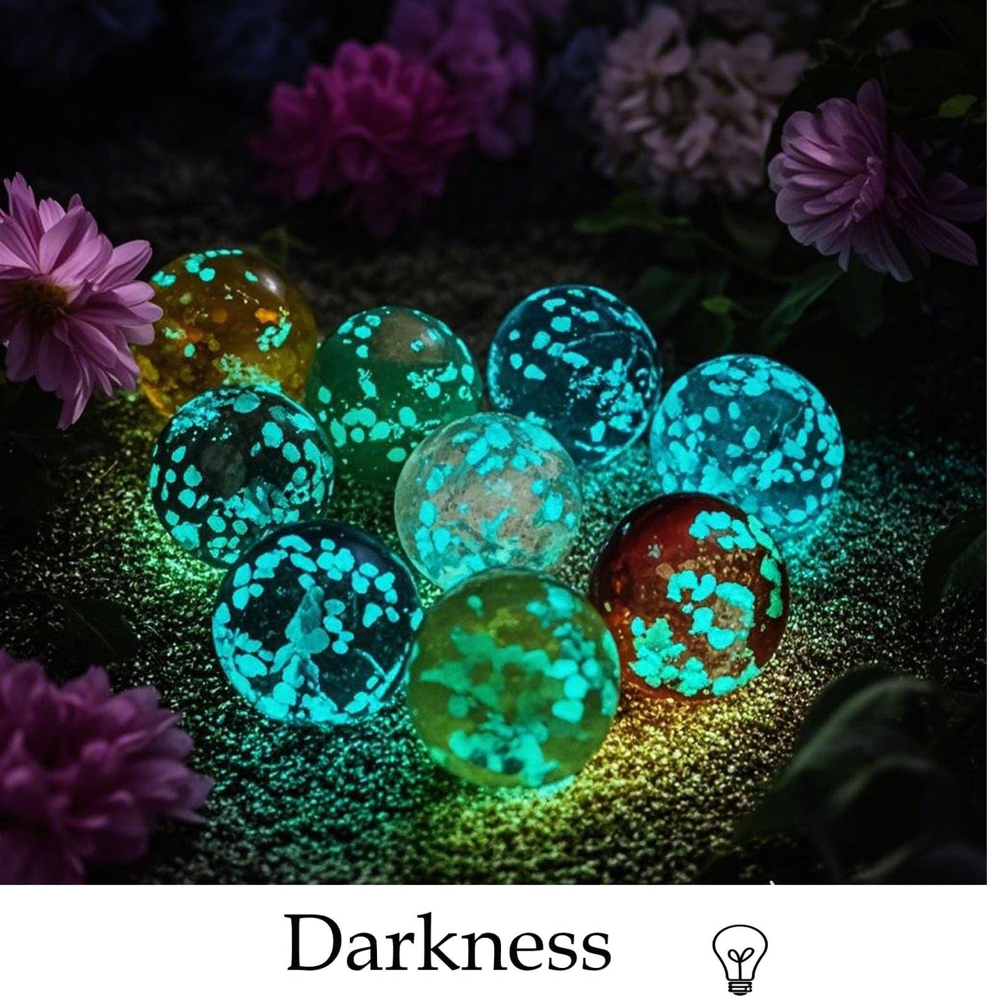 200 PCS 8mm Glow in The Dark Beads Bulk Round Luminous Glass Beads with Holes for Jewelry Making Bracelets Earrings Necklace Glow Loose Spacer Ball Bead DIY Craft Kit (White)