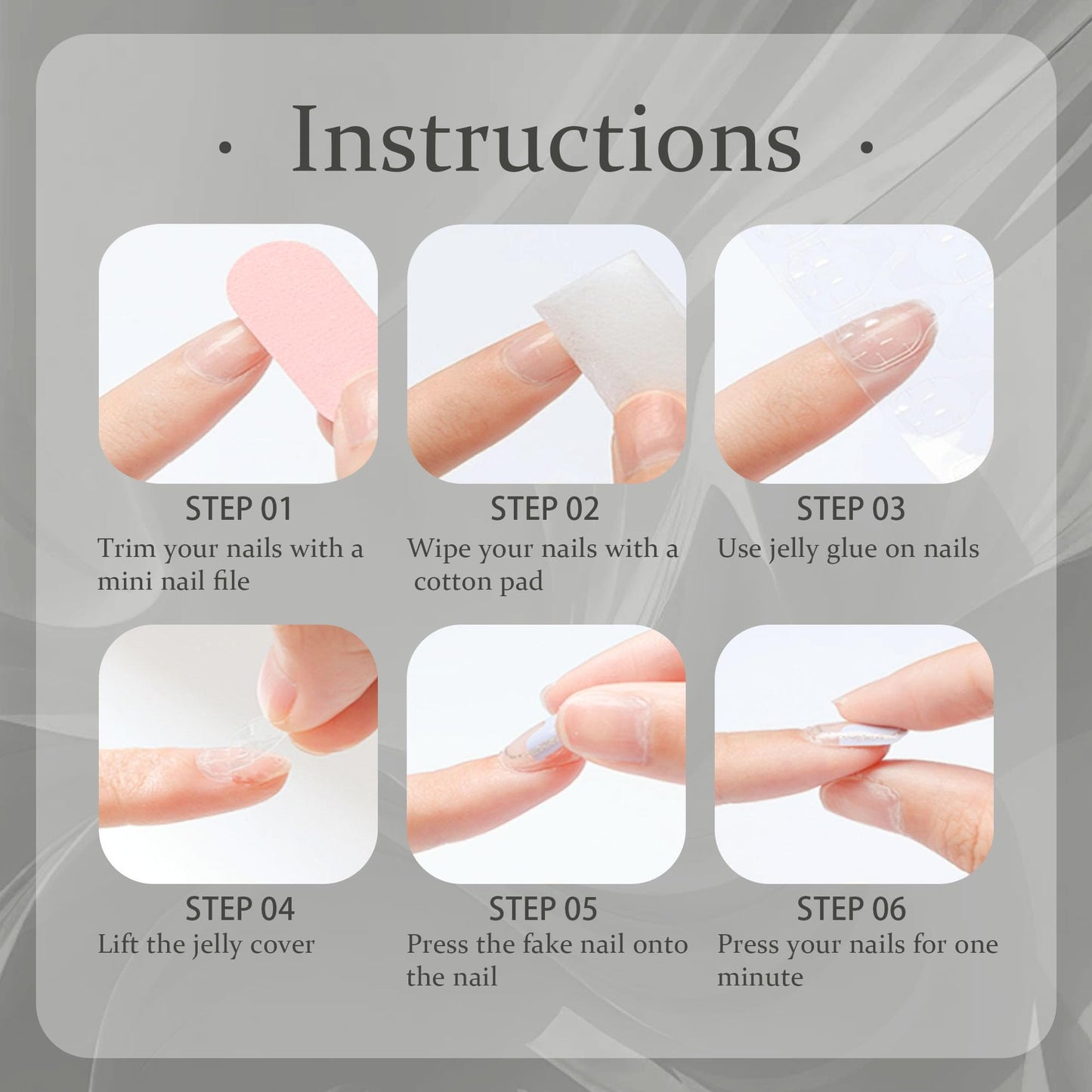 Yabonica Handmade Press On Nails Short,10pcs Acylic Flase Nails Press ons with 3D Nail Art Gel Hand-Painted Design,Nature&Lasting Stick On Nails for Woman Girls Daily Party&Wedding Wear Gift (002S)