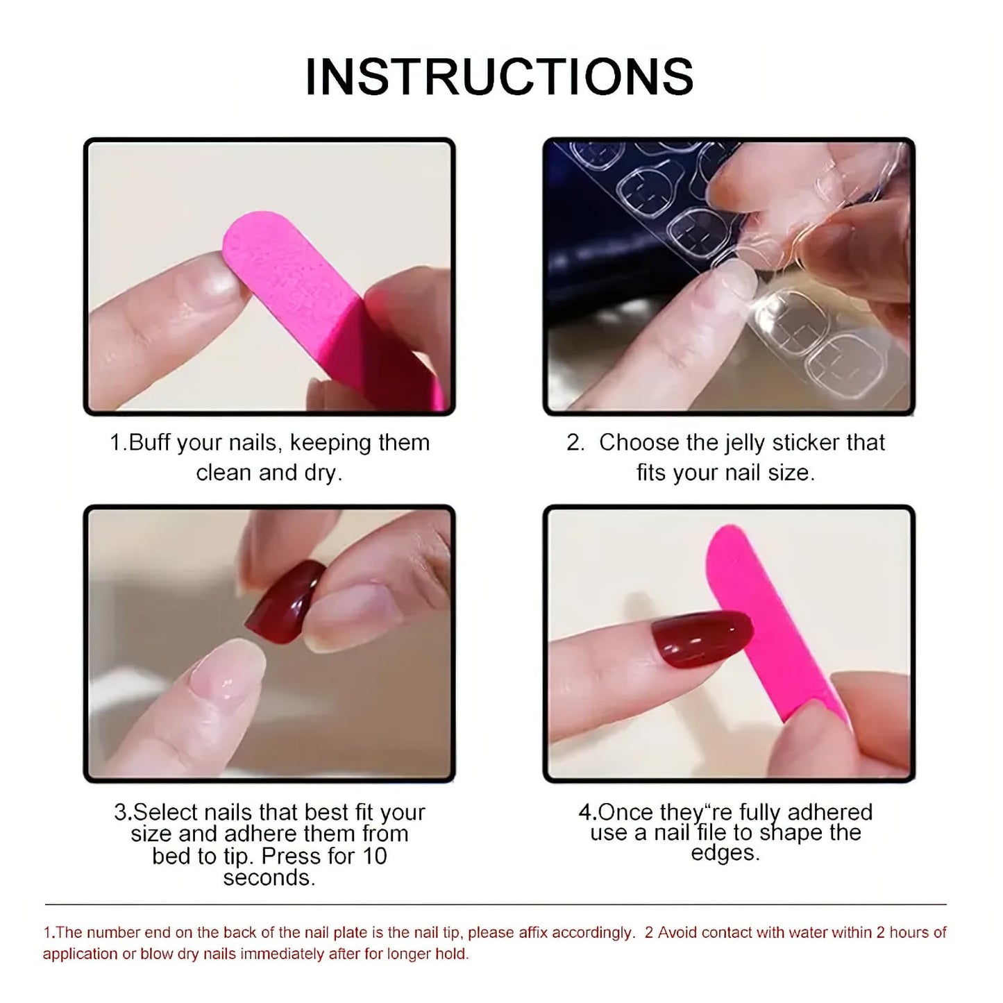 Red Press on Nails Fake Nails Short Square False Nails with Glitter Glossy Full Cover Glue on Nails Wine Red Reusable Artificial Stick on Nails for Women Girls Nail Manicure Decoration 24pcs