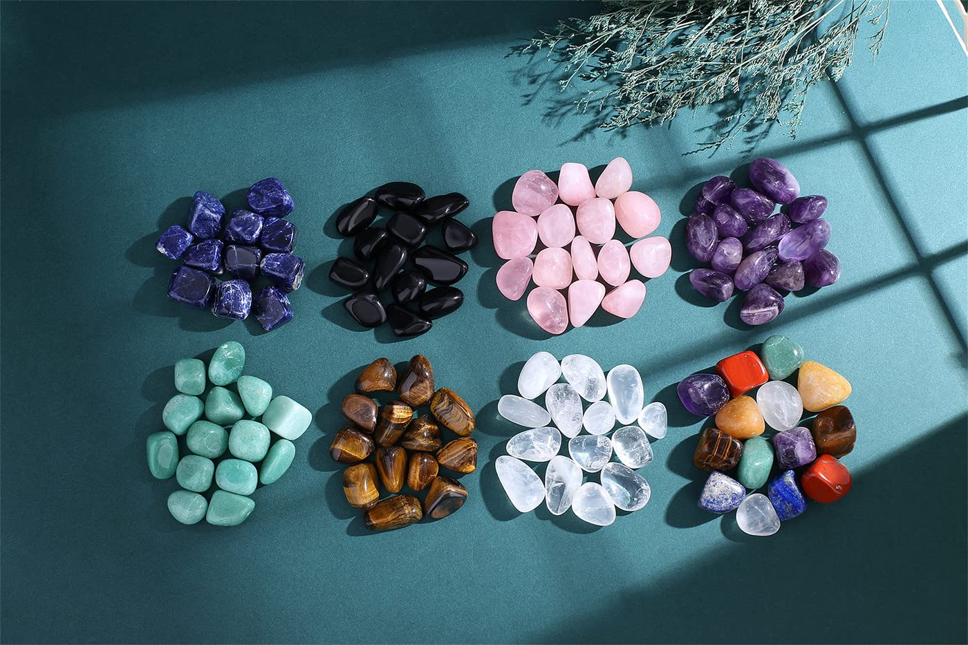 MAIBAOTA Green Aventurine Crystals Natural Healing Crystals Bulk Polished Tumbled Crystals Stones Rocks Energy Balance Crystal Gemstones Vase Filler Decorative Stones Reiki Witch Quartz Crstal
