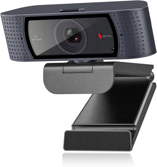 Angetube 1080P 2 2025 HD Webcam with Microphone, Computer Camera, Mics, USB Type-A & A-to-C Adapter, Plug & Play USB PC