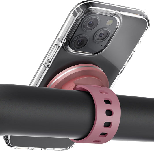 BASSIRY Magnetic Phone Mount, Phone Holder for Bike, Compatible with Magsaf or Normal Case- Sturdy Phone Grip for Gym