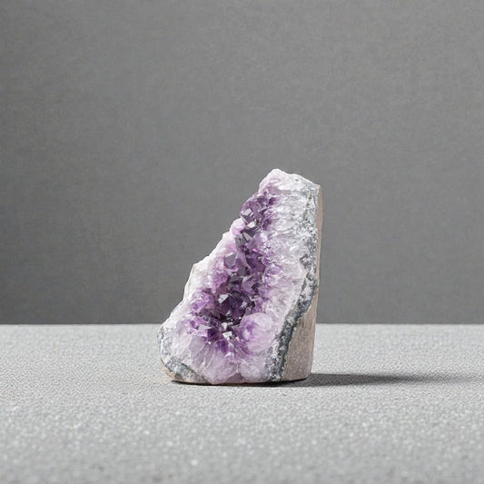 EMPORION Natural Amethyst (0.5 lb to 1 lb) - 3" to 4.5" Height - Crystal Clusters Stone from Uruguay Raw Geode Quartz - Deep Purple Color