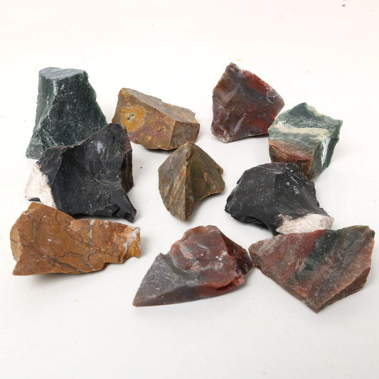 REAL-GEMS Natural Raw Healing Crystals Rough Stones for Tumbling, Cabbing, Polishing, Wire Wrapping, Wicca & Reiki Crystal Healing, Mix Gemstones,7 Chakra (Multi Opal)