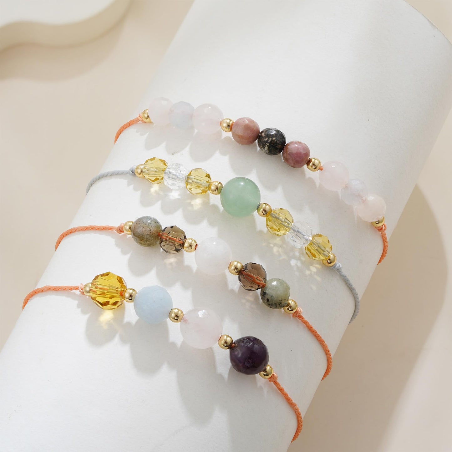 Fezodo Inspirational Encouragement Gifts for Women, Natural Healing Stones Bracelets Chistmas Valentines day Birthday Gift for Friends Women Men (Grief and Loss Support)