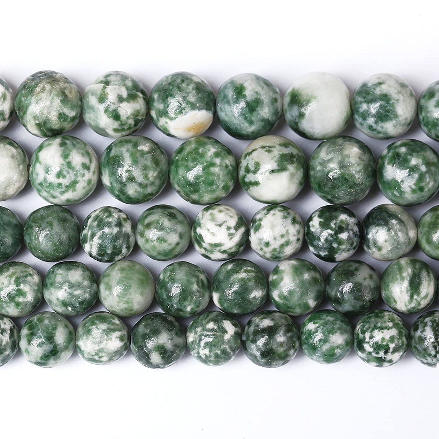 12MM 32PCS Natural Stone Verdant Jasper Loose Beads for Jewelry Making DIY Bracelet