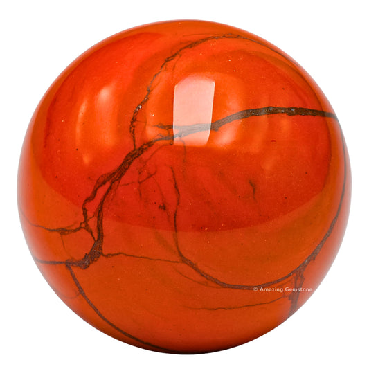 Amazing Gemstone Red Jasper Crystal Ball - 1 Inches Crystal Sphere Meditation Balls for Witchcraft and Decorative Balls - Crystals and Healing Stones Beginners Gift (Pack of 1)