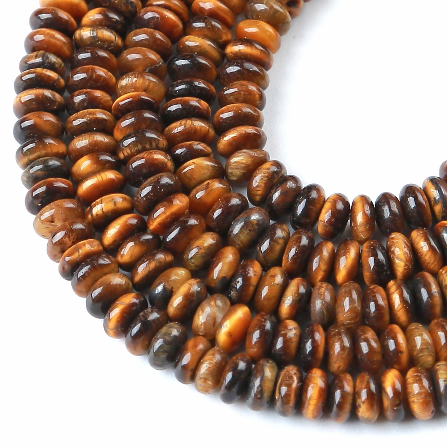 2x4MM 150PCS Yellow Tiger Eye Tube Rondelle Abacus Disk Spacer Loose Beads for Jewelry Making Bracelet DIY Accessories