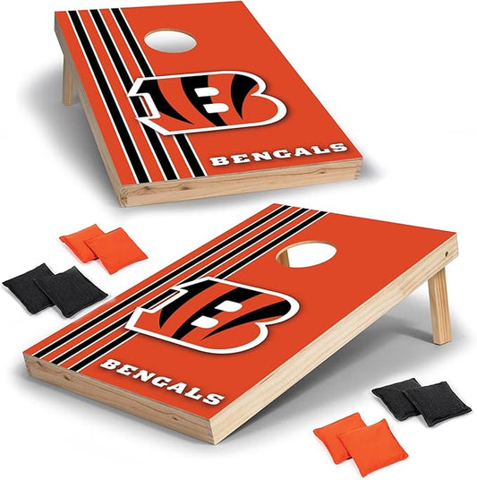 NFL 2' x 3' Solid Wood Cornhole Set with Direct Print HD Team Graphics – Great Gift for Any Football Fan! Bean Bag Toss Family Outdoor Games
