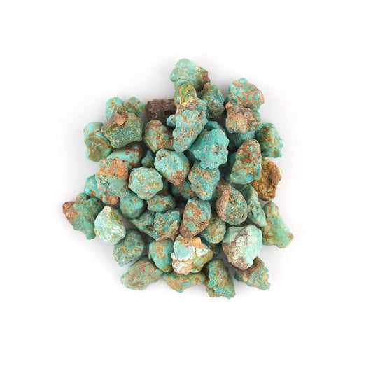 CRYSTALIS Wholesale Bulk 50pcs Arizona Copper Turquoise Natural Raw Crystals, Loose Gemstone Rough Jewelry Making Supply, Chakra Healing Stones, DIY, Gem Collection (70+ carats) (4-8mm)