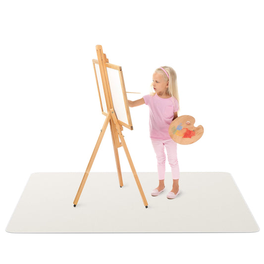 MonsterMat Extra Large Waterproof Splat Mat – 60"x60" Super Jumbo Mess Mat for Floor & Table Protection Washable - for Arts, Crafts, Painting, and Playtime (Grey)