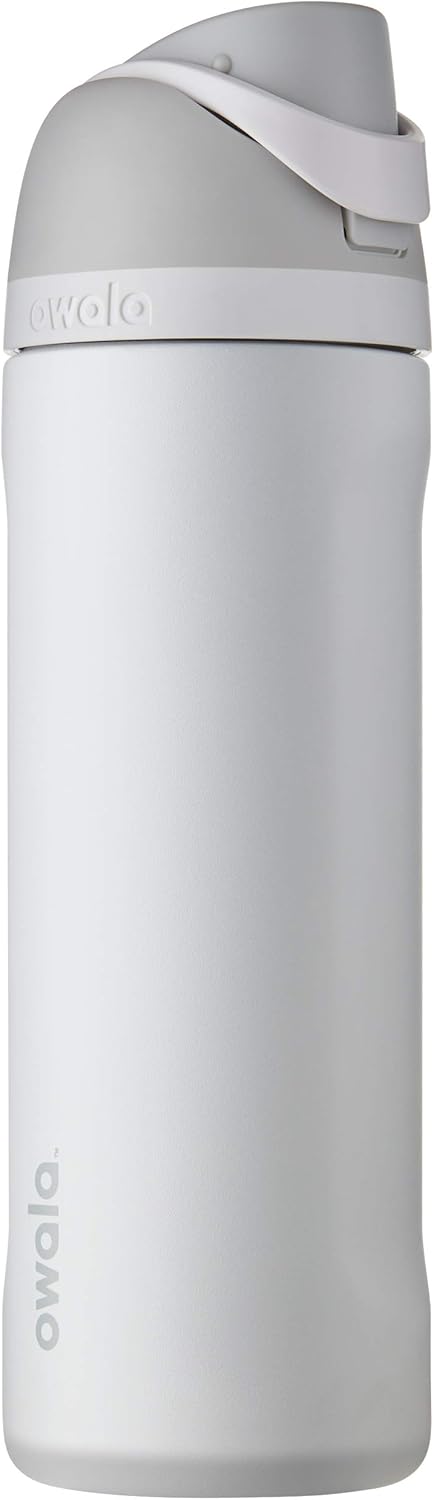 Owala FreeSip Insulated Stainless Steel Water Bottle - BPA-Free, 24 Oz, Perfect for Travel | Shy Marshmallow
