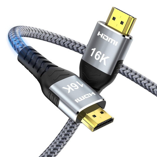 16K 10K 8K 2.2 10FT, 96Gbps 16@60Hz 8K@240Hz 4K@480Hz 2.2 2.3, P5S HDMI Cable Ultra High Speed Braided HDMI Cord, HDCP