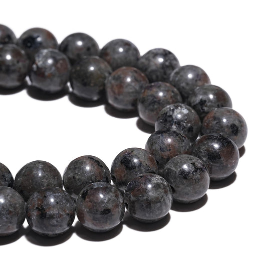 10mm Natural Flame Yooperlite Gemstone Beads Polished Round Smooth Stone Beads for Bracelets Jewelry Making 15inch Loose Beads