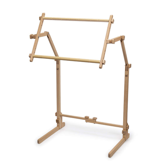 Needlework Floor-Standing Type Stand with Adjustable Frame Made of Organic Beech Wood Tapestry Cross Stitch Embroidery Frame Holder (15.7" x 22")