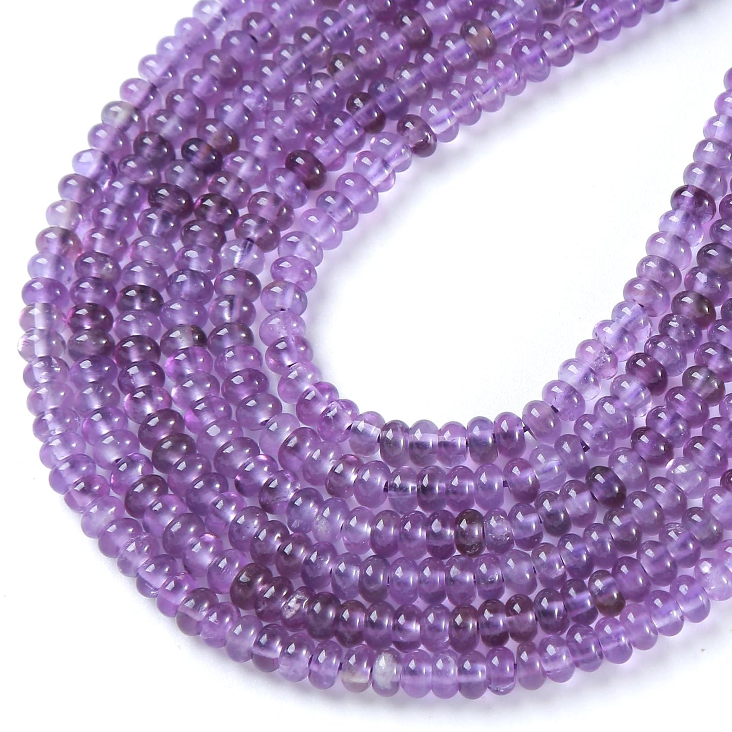 2x4MM 150PCS Amethyst Crystal Tube Rondelle Abacus Disk Natural Stone Spacer Loose Beads for Jewelry Making Bracelet DIY Accessories